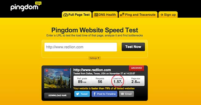 pingdom website speed checker to boost your seo